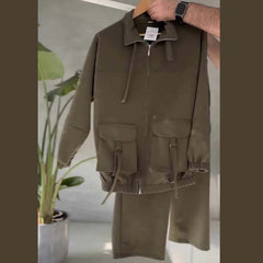 Oxfona 6-Pocket Cargo Style 2-Pcs Winter Co-Ord Set. WWTS-17 Oxfona 6-Pocket Cargo Style 2-Pcs Winter Co-Ord Set. WWTS-17