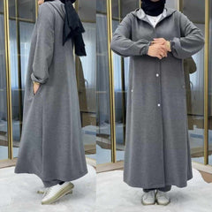 Long Button Hoodie Style 2-Pcs Winter Co-Ord Set. WWTS-18 Long Button Hoodie Style 2-Pcs Winter Co-Ord Set. WWTS-18