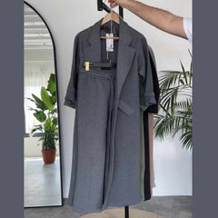 Long Trench Coat Style 2-Pcs Winter Co-Ord Set. WWTS-08 Long Trench Coat Style 2-Pcs Winter Co-Ord Set. WWTS-08