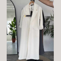 Long Trench Coat Style 2-Pcs Winter Co-Ord Set. WWTS-08 Long Trench Coat Style 2-Pcs Winter Co-Ord Set. WWTS-08