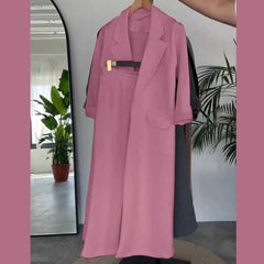 Long Trench Coat Style 2-Pcs Winter Co-Ord Set. WWTS-08 Long Trench Coat Style 2-Pcs Winter Co-Ord Set. WWTS-08