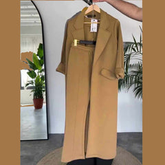Long Trench Coat Style 2-Pcs Winter Co-Ord Set. WWTS-08 Long Trench Coat Style 2-Pcs Winter Co-Ord Set. WWTS-08