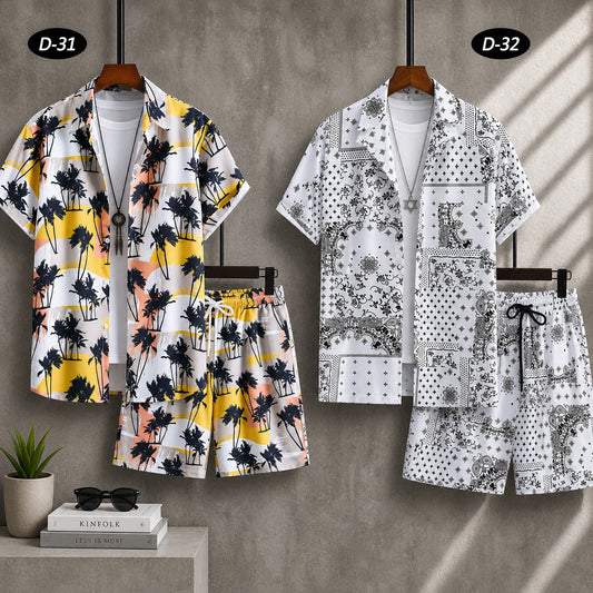 Bundle Of 2 All-Over 3D Printed Dry-Fit 2-Pcs Summer Suit. MS3D-01+31