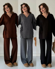 Overlap Gown Style 3-Pcs Winter Co-Ord Set. WWTS-24 V2