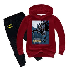 kids Batman Printed Hoodie Style 2-Pcs Winter Track-Suit.