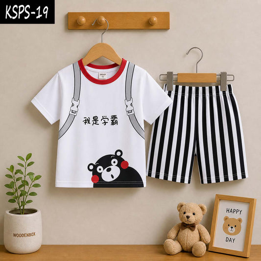 Kid's Funky Printed 2-Pcs Summer Suit. KSPS-19