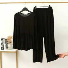 Peplum-Style 2-Pcs Lounge And Night Wear Suit. WLW-11