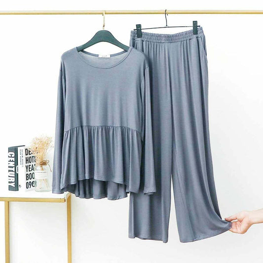 Peplum-Style 2-Pcs Lounge And Night Wear Suit. WLW-11