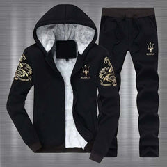 Maserati Arm Printed Hooded Style Winter Track-suit.