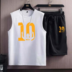 Sleeveless Tshirt Style 2-Pcs Summer Suit.