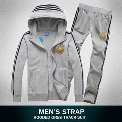 Lion Printed 3-Stripe Hooded Style Winter Track-suit D-9.