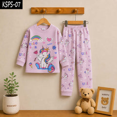 Kid's Funky Printed 2-Pcs Summer Suit. KSPS-07