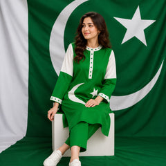 Green Flag 14-August Azadi Printed Stiched Kurti. V4