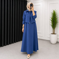 Drop Shoulder Short Jacket Maxi Style 2-Pcs Winter Co-Ord Set. WWTS-15 V3