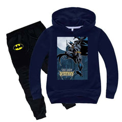 kids Batman Printed Hoodie Style 2-Pcs Winter Track-Suit.