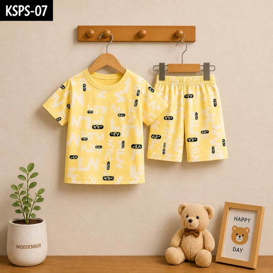 Kid's Funky Printed 2-Pcs Summer Suit. KSPS-10