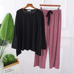 Contrast-Style 2-Pcs Lounge And Night Wear Suit. WLW-12