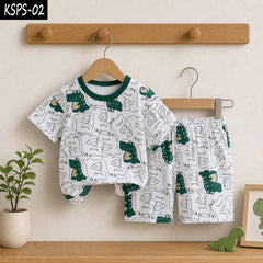 Kid's Funky Printed 2-Pcs Summer Suit. KSPS-02