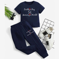 DB & MW Kids Trouser Pintex Style 2-Pcs Summer Suit. (HTS+TR)