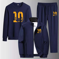 Messi-10 Jacket Style 3-Pcs Winter Track-suit.