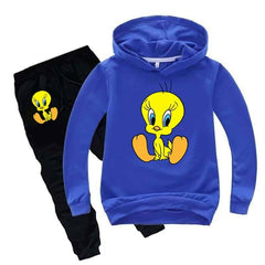 Kids Tweety Printed Hoodie Style 2-Pcs Winter Track-Suit.