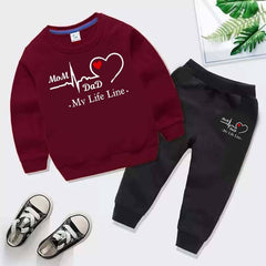 MD Life-Line Kids Sweat Style 2-Pcs Winter Tracksuit.