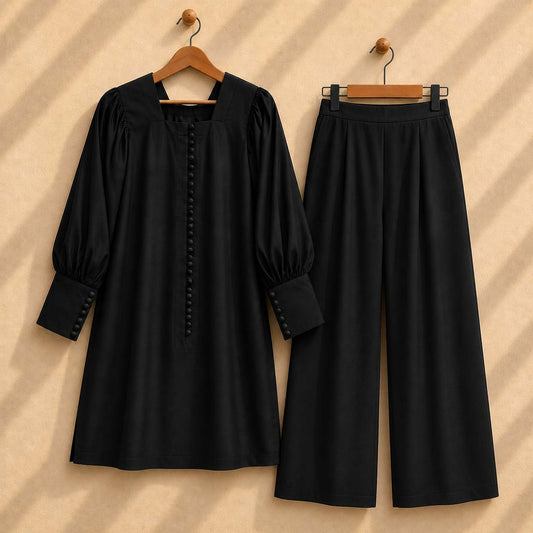 Boski Long Cuff Style Casual 2-Pcs Stiched Suit For Summer's. V2