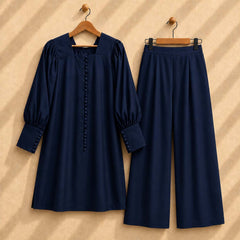 Boski Long Cuff Style Casual 2-Pcs Stiched Suit For Summer's. V2