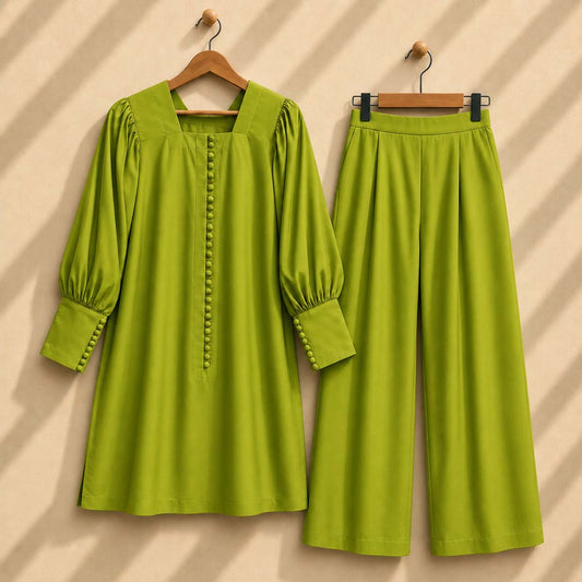 Boski Long Cuff Style Casual 2-Pcs Stiched Suit For Summer's. V2