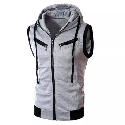 Bundle Of 2 Sleeveless Winter Zipper Hoodies.