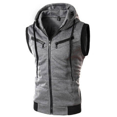 Bundle Of 2 Sleeveless Winter Zipper Hoodies.