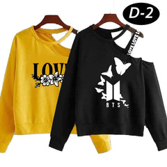 Bundle Of 2 Open Shoulder Sweat Style F-Sleeve Tshirt For Summer's. D3