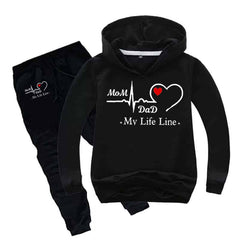 MD Life-Line Kids Hoodie Style 2-Pcs Winter Tracksuit