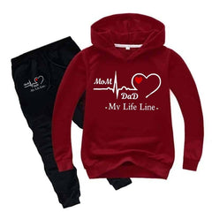 MD Life-Line Kids Hoodie Style 2-Pcs Winter Tracksuit