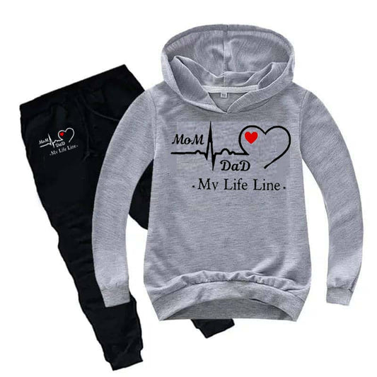 MD Life-Line Kids Hoodie Style 2-Pcs Winter Tracksuit