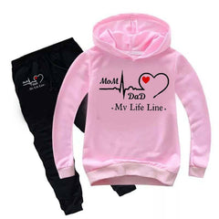 MD Life-Line Kids Hoodie Style 2-Pcs Winter Tracksuit