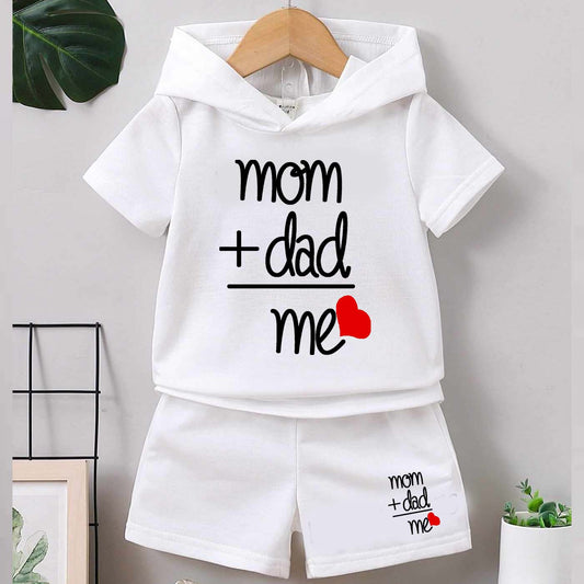 M+D=Me Kids Hooded Style 2-Pcs Summer Suit. (HOTS+SH)