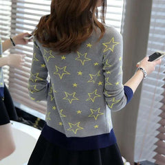 Star Printed Winter Zipper Jacket.