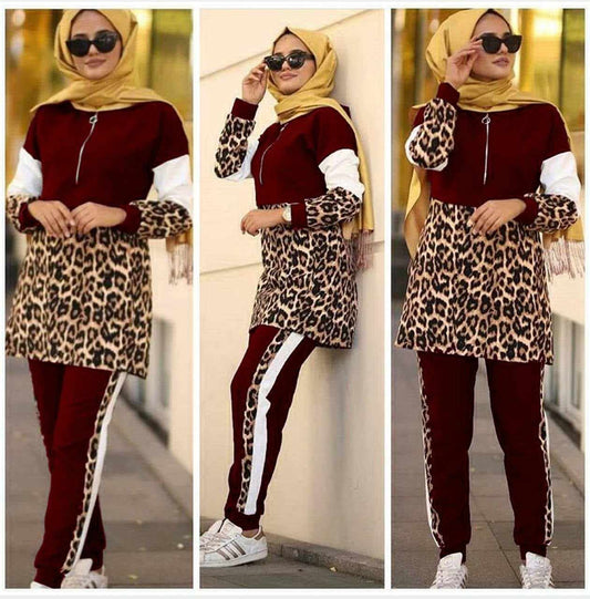 Cheetah Style Turkish 2-Pcs Winter Tracksuit.