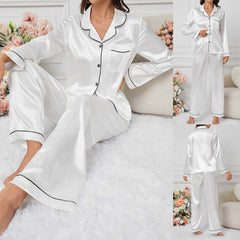 Imported Regular Style 2-Pcs Silk Nightsuit. D-10