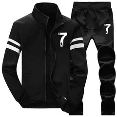 CR7 Sleeves Stripe Jacket Style 2-Pcs Winter Track-suit.