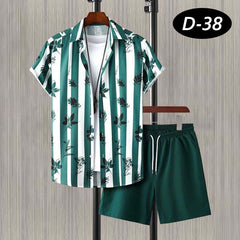 All-Over 3D Printed Premium Quality Dry-Fit 2-Pcs Summer Suit. D-38