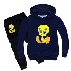 Kids Tweety Printed Hoodie Style 2-Pcs Winter Track-Suit.