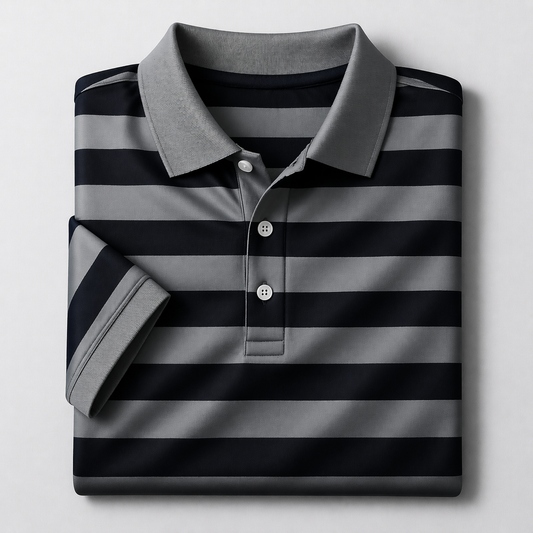 Bundle Of 4 Dry-Fit 3D Stripe Printed Style Half-Sleeve Polo Summer Tshirt's. MS3DP-07+09+14+20