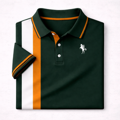 Bundle Of 4 Dry-Fit 3D Stripe Printed Style Half-Sleeve Polo Summer Tshirt's. MS3DP-07+09+14+20