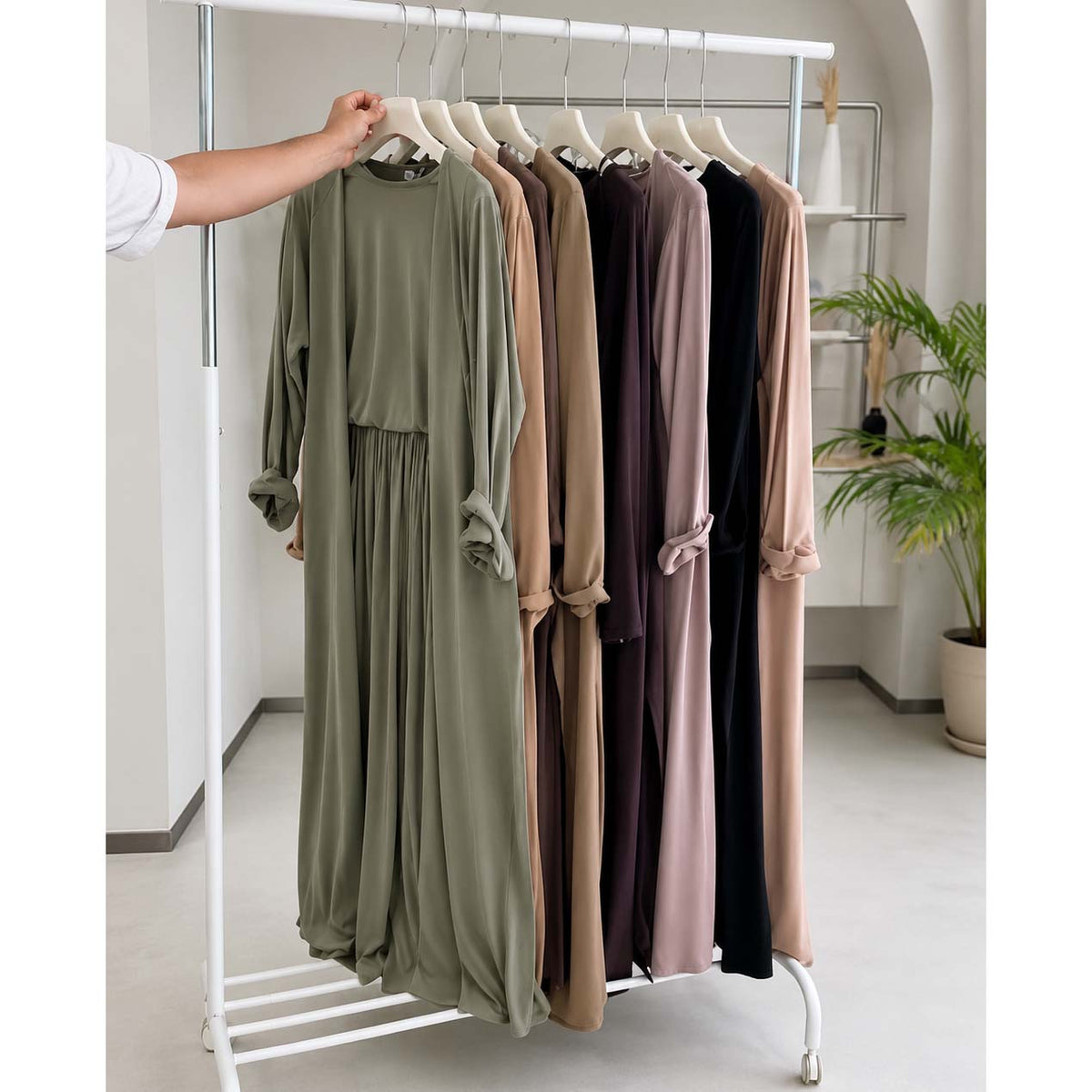 Long Gown Style 3-Pcs Summer Co-Ord Suit. WSTS-11