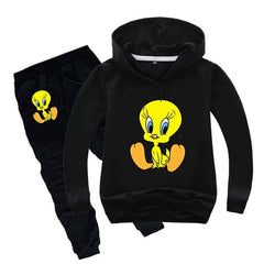 Kids Tweety Printed Hoodie Style 2-Pcs Winter Track-Suit.