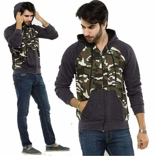 Commando Printed Casual Zipper Hoodie For Winter's.