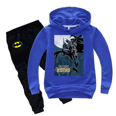 kids Batman Printed Hoodie Style 2-Pcs Winter Track-Suit.