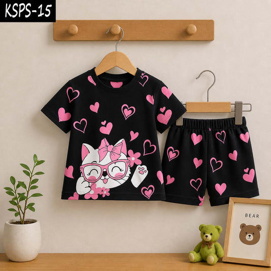 Kid's Funky Printed 2-Pcs Summer Suit. KSPS-15